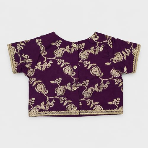 Image of The Magic Wand Lehenga Choli Set with Dupatta for Girls Kids Floral Printed Lace Embelished Chaniya Choli, Perfect for Wedding Occasions & Festivals