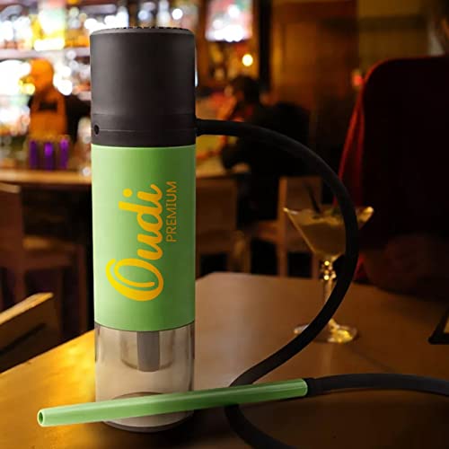 Image of Portable Personal & Car Cup Holder Hookah With Silicon Long Pipe And Coal Protector Grill.