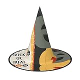 ZORIN Sombrero de bruja de Halloween para adultos, sombrero de brujas para disfraz de truco o trato, fantasma, decoraciones de Halloween, sombrero de mago, accesorio de disfraz para Halloween, fiesta