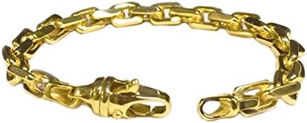 TEX 10K Solid Yellow Gold Heavy Handmade Rolo Link Men's Chain/Bracelet 8" 30 Grams 6.5Mm