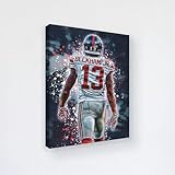 Odell Becckham Jr 12"x16" Set of 1 Canvas Wall Art Decor by BCB Print | HD Printed & Wooden Framed Wall Art | Modern Wall Decor for Bedroom, Living Room, Office, Kids Room | Made in USA