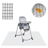 30 Pack Disposable Splat Mat for Under High Chair, Baby Biodegradable High Chair Mat for Floor, 55' x 39”Food Catcher for High Chair, Under High Chair for Baby Led Weaning, Home & Restaurant Use