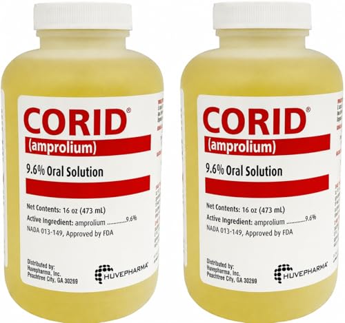 Fitter Critter Packaged Bundle containing Huvepharma Corid 16oz 2 Pack w/Usage Chart