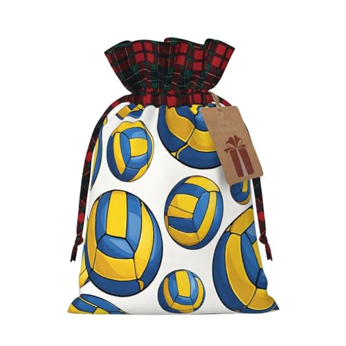 Gelbe und blaue Volleyball-Druck-Beutel, bunte Jutebeutel mit Kordelzug, umweltfreundliche Taschen für Partys, Hochzeitsgeschenke, Verpackung, Größe S Gelbe und blaue Volleyball-Druck-Beutel, bunte Jutebeutel mit Kordelzug, umweltfreundliche Taschen für Partys, Hochzeitsgeschenke, Verpackung, Größe S
