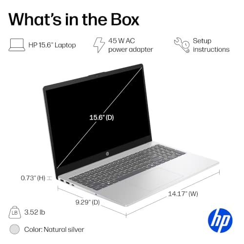 Image of HP 15.6 inch FHD Touchscreen Laptop, AMD Ryzen 7 7730U, 32GB RAM, 1TB SSD | AMD Radeon Graphics | 15.6 inch IPS Anti-Glare Display | Win 11 Pro | Numeric keypad | Copilot Key | Wi-Fi 6 | 720p Camera