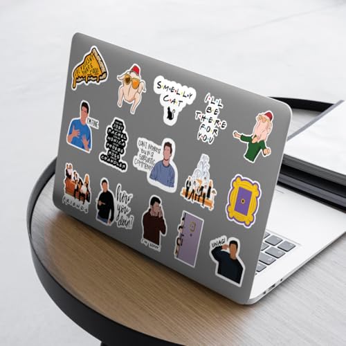 Image of Friends TV Show Stickers Pack - 4 Sheets Premium Laminated Vinyl Stickers, Waterproof, Reusable, No Residue - Laptop, Bottle, Phone & Scrapbook Stickers