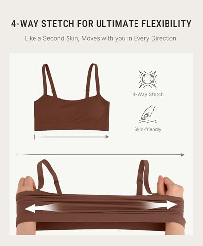 Image of FeelinGirl Seamless Bras Wireless Bralettes for Women, No Wire Unlined Comfort Soft for Sleep, Everyday Bras