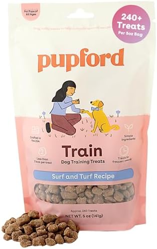 Pupford Freeze Dried Training Treats for Dogs & Puppies, 240+ Six...