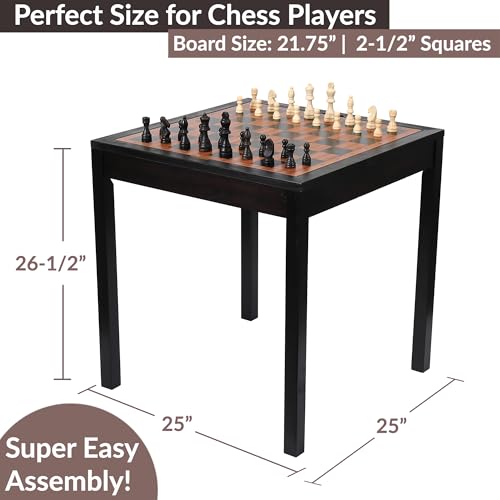 Mesa de ajedrez de madera Sterling Games 3 en 1 miniatura 4