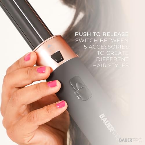 Bauer Professional 5-in-1 Hot Air Styler/Hair Dryer Brush to Curl, Straighten, Volumise, Smooth & Dry / 3 Heat Settings/Multi-Functional Hair Styling Tool 38879 - Image 8