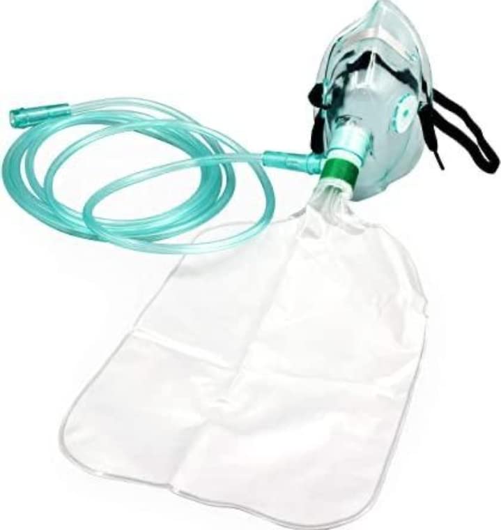Face Mask High Oxygen Concentration with Reservoir Bag || Oxygen Face Mask | Universal Adapter | Adult Oxygen Mask for Oxygen Therapy-image-48