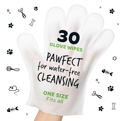 BUGALUGS Dog Glove Wipes, pet wipes for full body, eye wipes, ear wipes, bum & paws. 30 sensitive dog grooming glove wipes for dogs, puppy & cat grooming, One size fits all (Fragrance Free) - Image 6