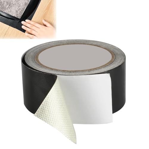HuangXinyu Cinta Adhesiva de Tela Impermeable, 5 cm x 10 m Kit de Reparación Cinta de Lonas Negro, Cinta Selladora Impermeable, Parche Adhesivo para Reparar Toldos Carpas Camiones Fugas de Agua
