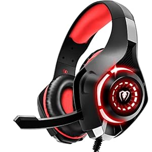 Tatybo Cascos Gaming, Auriculares Gaming con Graves Envolventes 3D, Micrófono Reducción De Ruido Y Almohadillas De ProteÃna, para Ps4 Ps5 Xbox PC Laptop