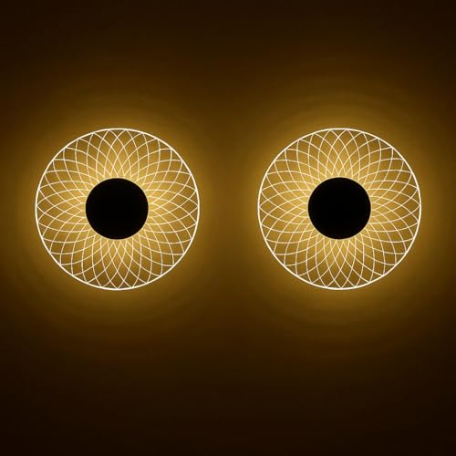 Image of GlowMesh Wall Light for Home Decor | Warm White LED Ceiling Light | Decorative Wall Lamp for Kids, Gift, Party, Home & Office - (2 Pack)