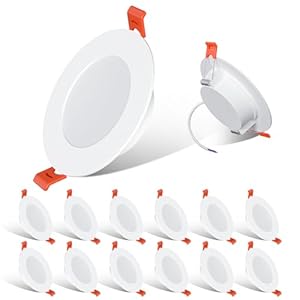 ChangM LED Einbaustrahler 230V Flach, 12 er Set Einbauleuchten Warmweiß 2700K, LED Spot, 7W IP44 Deckeneinbaustrahler für Wohnzimmer, Küche, Bad, Toilette