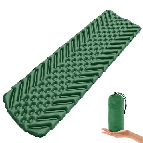 Sundom Isomatte Camping Outdoor Ultraleicht Camping Isomatte Aufblasbare, wasserdichte Faltbar Luftmatratze, Kleines Packmass Campingmatte Schlafmatten für Camping Wandern Sport Reisen Backpacking