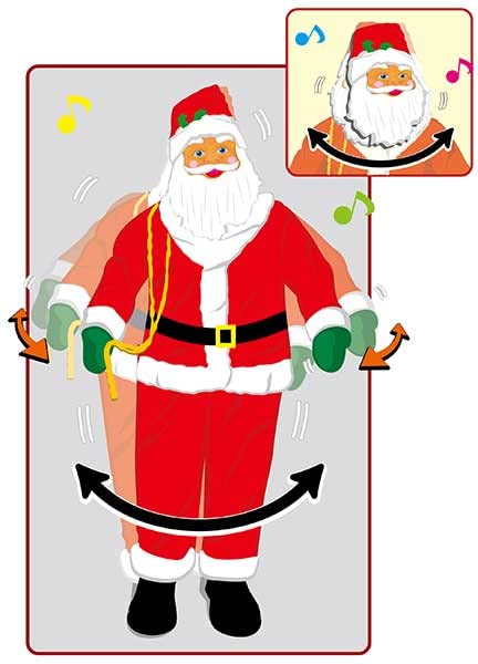 定価44,000円　折りたたみダンシングサンタ１８０ｃｍ WG-2591 イベント 装飾 クリスマス パーティー サンタクロース NEW 折りたたみダンシングサンタ180cm WG-2591 イベント・装飾