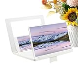 Mobile Phone Screen Amplifier - 30.5 cm - 3D HD Projector Magnifier with Mirror Foldable Stand Adjustable Angle for Videos TV Games All Smartphones Portable