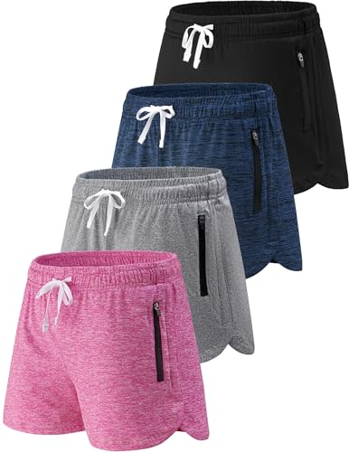 4 Pack Youth Girls Athletic Shorts 3