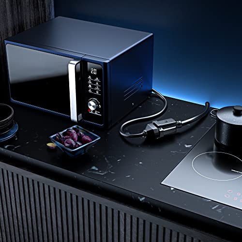 image for Maximm 2 Ft, 2 Pack, Black with Green Indicators Extension Cord, 16 AW