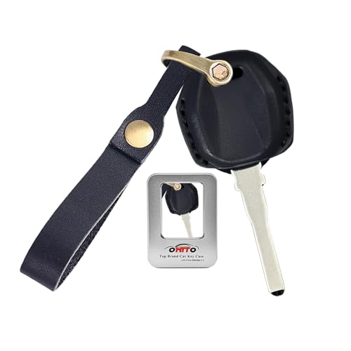 ontto Leder Motorrad Schlüsseletui Schlüsselhülle Passt für KTM SMC R 690 Duke 790 890 1050 1190 1290 ADV Super Duke 1290 RC8 Schlüsseltasche Schlüsselcover Schutzhülle Schlüsselanhänger Zubehör-Blau