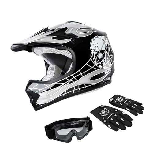 DOT Youth Kids Motocross Offroad Street Dirt Bike Helmet Youth Mo...