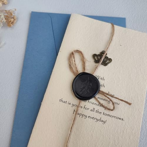 50Pcs Black Self-Adhesive Wax Seal Stickers - Wax Seal Perfect for Wedding Invitation or Envelope Good Adhesion and Easy to Use, Wedding Invitation Accessories