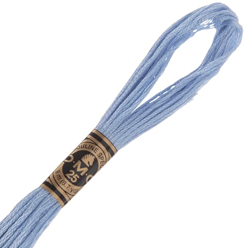 Image of Hobby Lobby DMC Cotton Embroidery Floss - 157 Very Light Cornflower Blue | Set of 12