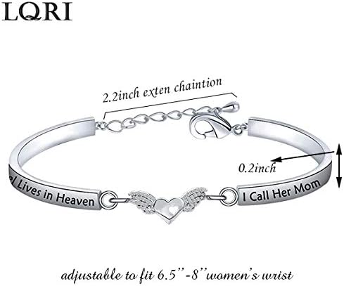 LQRI Memorial Bracelet Loss of Family Member Gift My Guardian Angel Lives in Heaven I Call Him/Her Grandpa Son Grandma Mom - Image 5