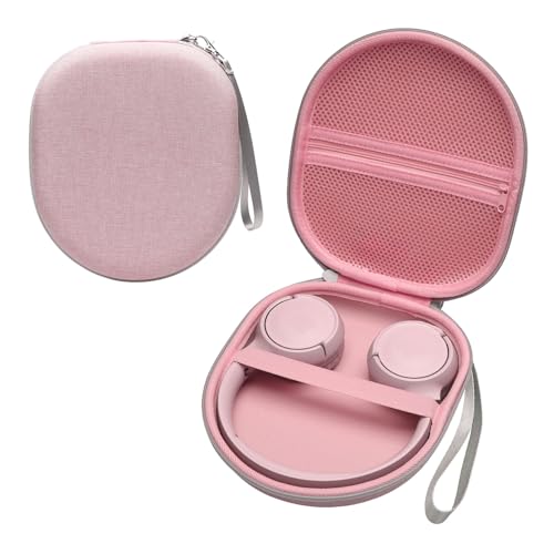 XANAD Dur Étui Sac de Transport pour Compatible JBL Tune 520BT / Sony WH-CH520 / WH-CH720 / TOZO HT2 / BERIBES/Soundcore Fente magnétique Casque Housse (Rose)