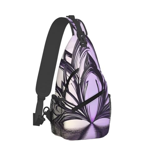 Mochila cruzada tipo bolso, negra, para excursión y uso urbano miniatura 2
