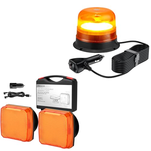 Kit alerte gyrophare pour véhicule agricole et tracteur lors des moissons de nuit 12V 24V