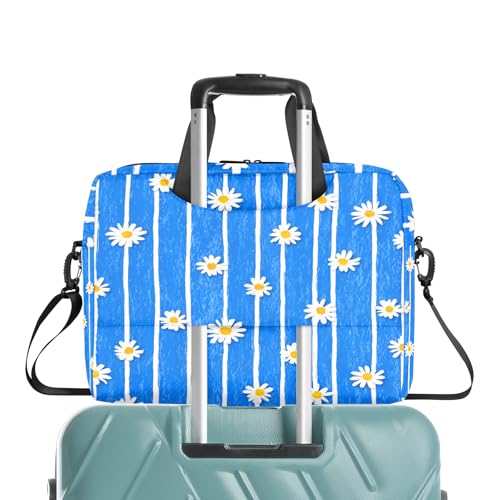 Maletín para portátil 15.6 - 16 pulg azul con diseño de margaritas miniatura 7