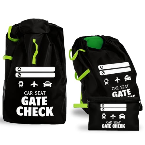 FDKene Sac de Voyage pour Siège Auto, Sac de Transport pour Poussette, Housse pour Bébé Landau avec Bandoulière pour Avion de Voyage