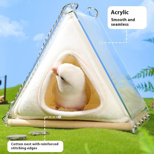 Hamac pour oiseaux de cage : nid douillet en peluche pour perruche et cacatoès
