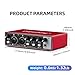Depusheng RED USB Audio Interface for Recording Music, XLR Interface with 48 V Phantom Power, Audio Box for Guitarists,Podcasters or Producers to record and playback studio quality sound