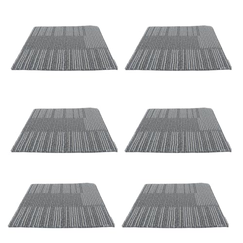 Dalles de moquette auto-adhésives Mipcase 6pcs carrés gris 6mm - 2