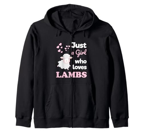 Just a Girl Who Loves Lambs Girls Lamb Lover Sudadera con Capucha