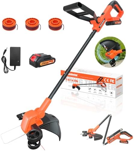 Traumheim 20V Coupe Bordure sans Fil avec Batterie, 2-in-1 30CM C...