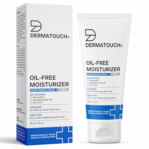Image of DERMATOUCH Oil-Free Moisturiser - Lightweight Hydration | Non-Greasy Daily Moisture Care | Helps Maintain Skin Balance | 50g