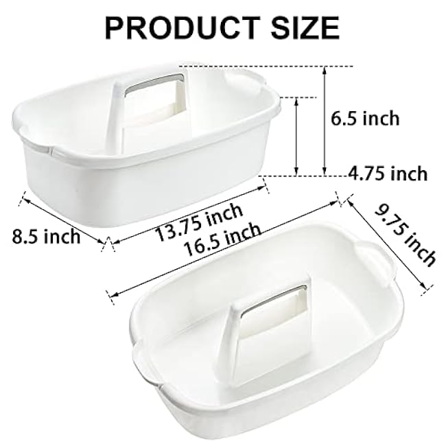 TOPZEA Large Plastic Cleaning Supplies Caddy, Cleaning Supply Organizer Bucket for Dorm Bathroom Kitchen
