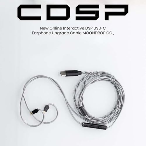 Image of Moondrop Chu 2 DSP Replacement Cable, 2-Pin 0.78mm Cable Type-C with Mic, High-Purity OFC, 1.2 m IEM Cable with In-Line Control for Clear Sound.