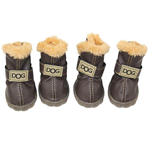 ZEKOO Dog Shoes Australia Boots Pet Antiskid Winter Warm Skidproof Grains Wear-Resisting Sneakers