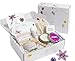 Lizush Luxury Spa Gifts for Women – 7 Piece Lavender Gift Set with Candle, Gift Baskets for Women, Body Care Set for Mom, Birthday Box, Relaxation & Self Care Spa Kit for Wife – Handmade in the USA
