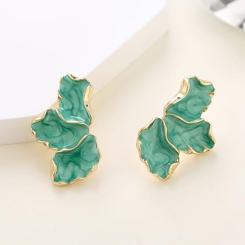 Irregular Petal Earrings for Women Statement Flower Earrings Colorful Thanksgiving Maple Leaf Earrings Trendy Chunky Floral Earrings Jewelry4