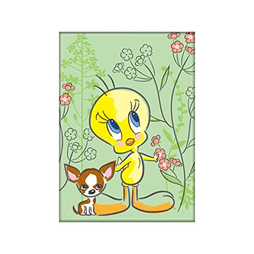 Imán Looney Tunes Tweety 2.5 x 3.5 pulgadas miniatura 1
