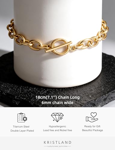 Bracelet à bascule délicat anti-ternissement plaqué or