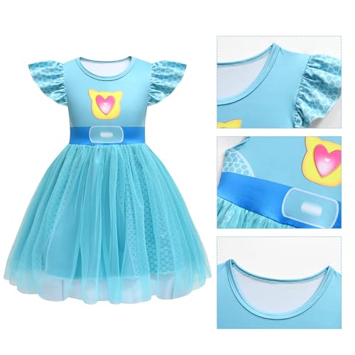 Vestido de tul con mangas de mariposa para niñas miniatura 3