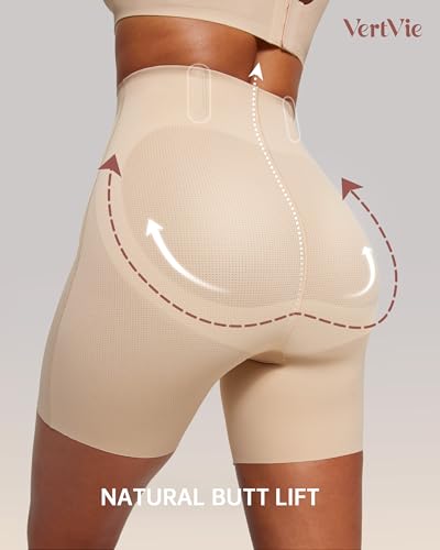 Image of Vertvie Tummy Control Shapewear Shorts for Women Butt Lifting Body Shaper Shorts High Waisted Seamless Girdles Under Dress
